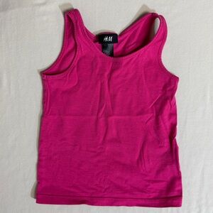 Pink Tank Top Girl’s 2-4 Summer Basic Cami Lightweight Fuchsia Toddler Classic